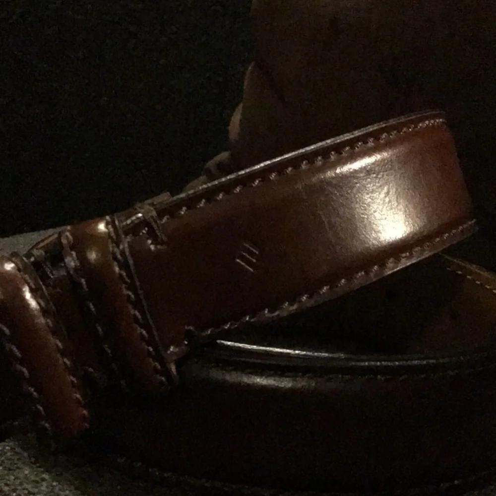 Joseph Abboud Brown Leather Belt, s/n 13014-605 Made in Italy, sz 40